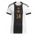 Cheap Germany Jamal Musiala #14 Home Football Shirt Women World Cup 2022 Short Sleeve